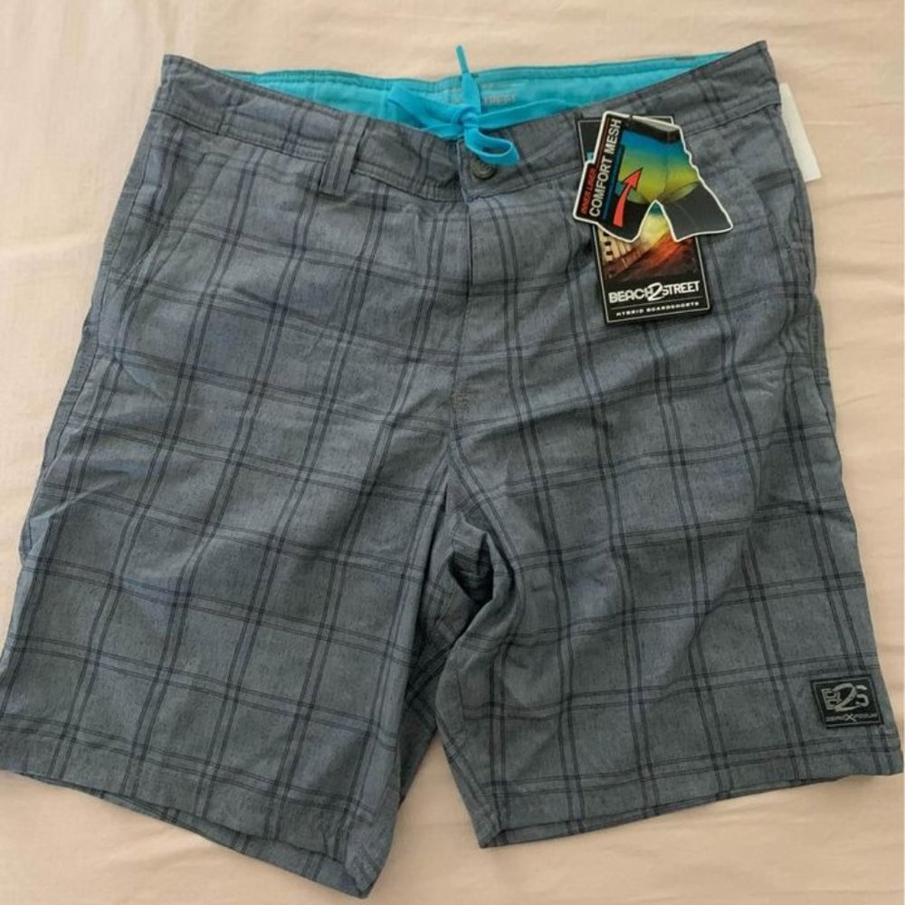 NWT Beach 2 Street Men's Size M Beach Volley Swim Drawstring Board Shorts
